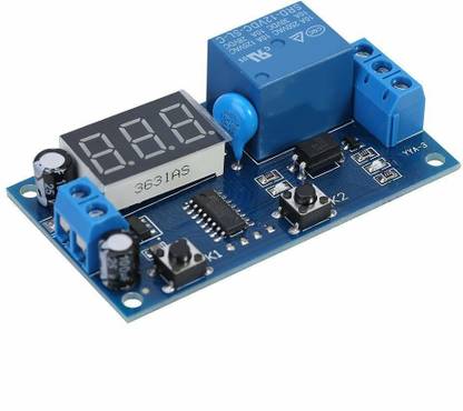 REES52 DC 12V Infinite Cycle Delay Timing Timer Relay ON Off Switch Loop Module with LED Display Micro Controller Board Electronic Hobby Kit