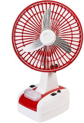 CELL Mini AC/DC Rechargeable Battery Operated with 6 Months Warranty 200 mm Table Fan