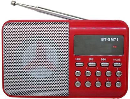CRETO BT- SM71 Latest Portable Fm Radio Support USB, AUX & Memory Card FM Radio