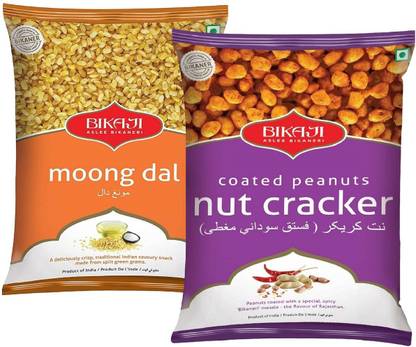 Bikaji Aslee Bikaneri Nutcracker 400g - Moong Daal 400g (Pack of 2)