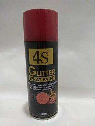 Arham Multi Purpose Glitter Spray Paint for Craft Activities Red Red Spray Paint 400 ml