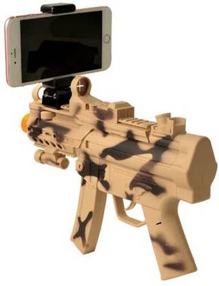 durgaenterprises Super Electron Toy for 3D VR Games New Gaming Experience Augmented Reality Shooting for IOS iphone ipad Android Bluetooth 4.0 Intelligent AR Gun Virtual Reality toy gun enjoy virtual games smart app gun for android and iphone mobile phone Transmitter Shooting Games Gun Controller Guns & Darts