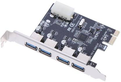 TECHGEAR USB 3.0 PCI-E Express ADD-ON Card 5V 4-Pin Power Connector for Desktop PC UC067 Expansion Card