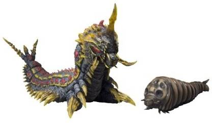 Bandai Tamashii Nations S.H.MonsterArts Mothra and Battra Larva Action Figure Set