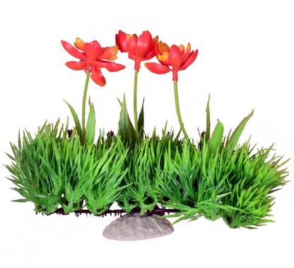 Aquapetzworld Plants for Aquarium Artificial Plants Decor Plastic Water Grass Aqua Landscape Fish Tank Decorations जंगली नकली पौधा