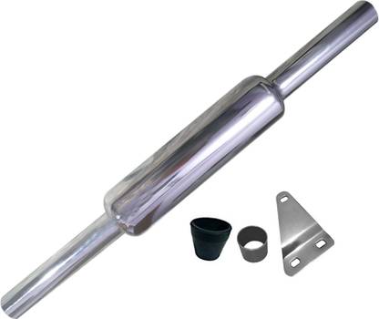 Dhe Best Short Bottle Chrome Slim Pipe Free Flow / Empty Royal Enfield Electra EFI39 Full Exhaust System