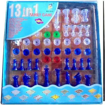 ExaltedCollection 13 in 1 Chess game for kids and family 30.48 cm Chess Board