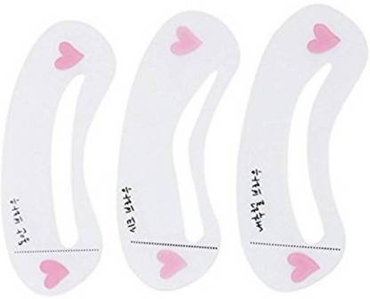 Digital Shoppy 3 Different Style Reusable Eyebrow Card Stencil Eyebrow Stencil
