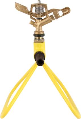 Divine Tree 360 Degree Rotating Automatic Garden Water Sprinkler Brass Sprinkler with Stand Heavy Duty Brass Impact Head Sprinkler 1 L Hose-end Sprayer