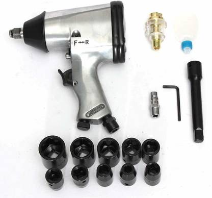 nCreations Craft 17PC/Set 1/2" Air Impact Wrench Kit Rattle for Gun Socket Tool Set Pneumatic Metric Pneumatic Impact Wrench (1/2 inch) Pneumatic Impact Wrench