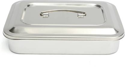 Agarwals Instrument Tray With Lid 10" * 8" (Pack Of 1) Reusable Medical Tray