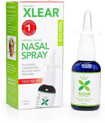 Xlear Xylitol and Saline Nasal Spray - 1.5fl oz Metered Dose Manual Nasal Aspirator