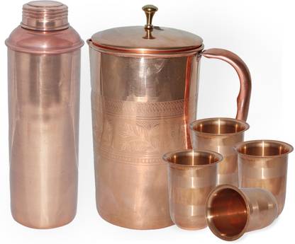 DakshCraft DSJ013-BTLE005-DSGL030-4 Jug Glass Set