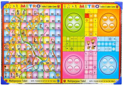 Metro A1 Ludo Snake Ladder Board Game Wooden Folding with Stand Board Game Accessories