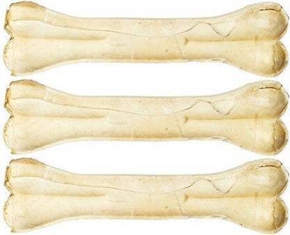 Aquapetzworld Pressed Dog Bone 8 inches (Large) - Pack of 3 Bones Bone China Chew Toy For Dog & Cat