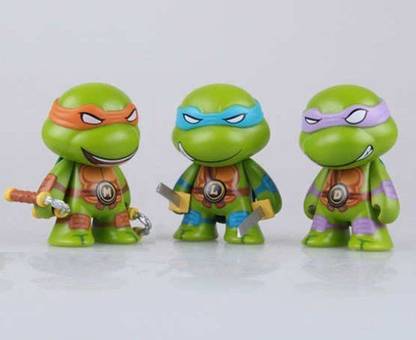 smart anime buy Set Of 3 Pcs Donatello, Michaelangelo, Leonardo 6-8 cm Action Figure Toys