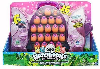 Spin Master Hatchimals CollEGGtibles Set & Glittery Purple Collectors Case with 2 Exclusive Hatchimals CollEGGtibles & 24 Eggs
