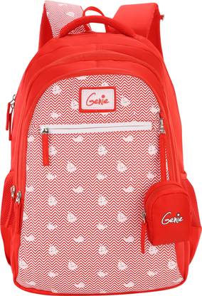 Genie Oceanic Red 19 inch Backpack Waterproof School Bag