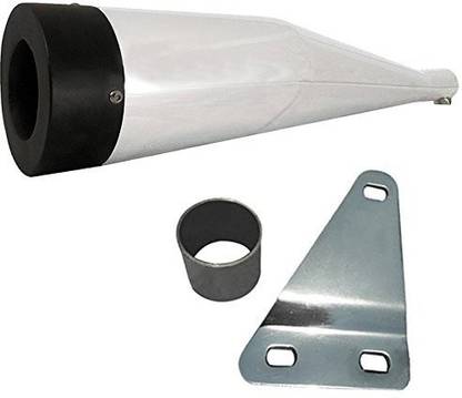 WORDZ Cobra silencer Glasswool Chrome Front Black Exhaust Royal Enfield Electra 350 फुल इग्ज़ॉस्ट सिस्टम