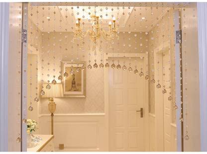 D4P 30 String Acrylic Crystal String Bead Hanging Curtain 145 cm (4 ft) पर्दा एक पर्दा