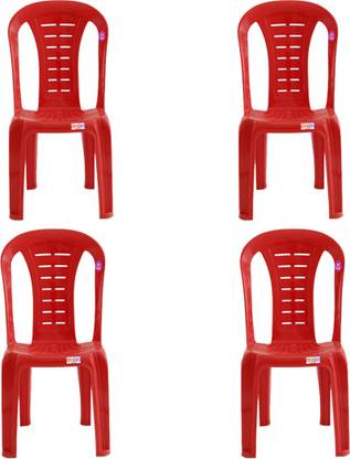 AVRO furniture 1103 MATT AND GLOSS ARMLESS CHAIR (PACK OF 4) Plastic Cafeteria Chair