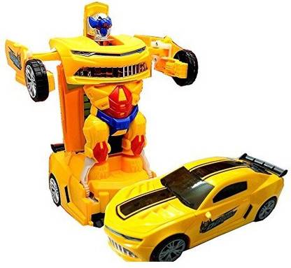 Furious3D Car to Robot Transformer Bumblebee game for Kids (Yellow)