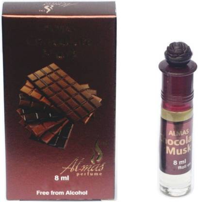Almas Chocolate Musk Pocket Perfume. Eau de Parfum - 8 ml (For Men & Women) Floral Attar