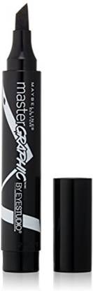 MAYBELLINE NEW YORK Eye Studio Master Graphic Liquid Eyeliner, Striking Black, 0.084 Fluid Ounce 2.49 ml