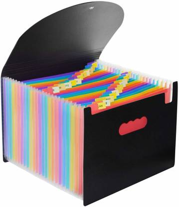 Corslet 24 Pockets With Cover File Folder Organizer with A4 Expandable File Organizer , Portable Accordion File Folder, Large Capacity for Office , Business , Study Expanding File Folder, Files and Document Folder, Files Folders for Certificates, Files for Students, Office Files and Folders, Document Organizer, Expanding File Folder with Cover (24 Pockets with Cover)