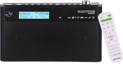 PAGARIA SANYONI FM Recorder Bluetooth Speaker with Built in FM/Online/Mic Recording, 16 GB Built in Memory, USB, AUX, Micro SD, 10 Watts Output, Model: Commander FM Radio