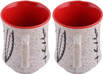 StyleMyWay White Studio Pottery–Set of 2 | Milk | Coffee Ceramic Coffee Mug