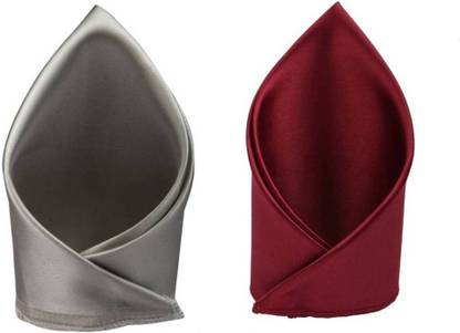VOICI Solid Pure Satin Pocket Square