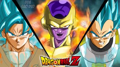 Movie Dragon Ball Z Resurrection Of F Freeza Vegeta Goku Dragon Ball Z HD Wallpaper Background POSTER LARGE Print on 36x24 INCHES Fine Art Print
