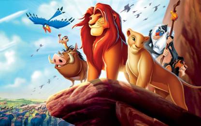 Movie The Lion King Mufasa HD Wallpaper Wall Poster Print on Art Paper 13x19 Inches Paper Print