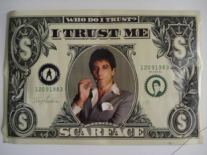 Movie Scarface Wallpaper Background POSTER LARGE Print on 36x24 INCHES Fine Art Print