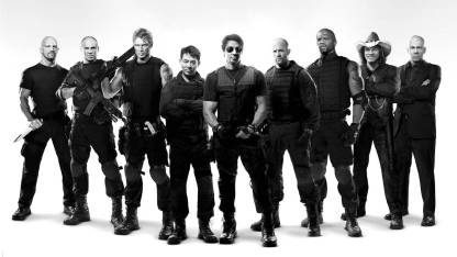 Wall Poster movies sylvester stallone bruce willis jason statham the expendables POSTER LARGE Print on 36x24 INCHES Fine Art Print