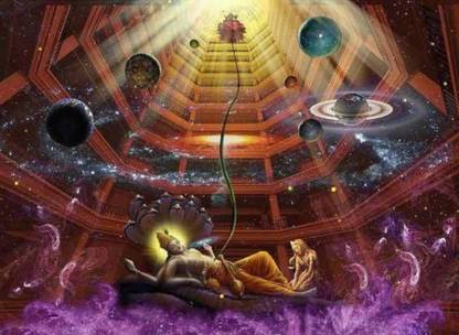 Vishnu Wall Poster POSTER LARGE Print on 36x24 INCHES Fine Art Print