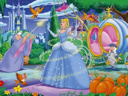 Movie Cinderella (1950) Cute HD Wallpaper Background Wall Poster Print on Art Paper 13x19 Inches Paper Print