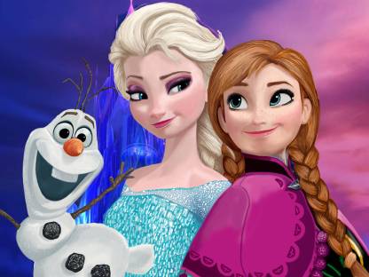 Movie Frozen Princess Anna Arendelle Elsa Snow Olaf HD Wallpaper Background Paper Print Copy Wall Poster Print on Art Paper 13x19 Inches Paper Print