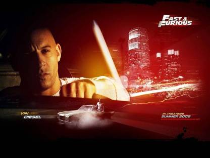 Designs Movie Fast & Furious Dominic Toretto Vin Diesel Wall Poster Print on Art Paper 13x19 Inches Paper Print