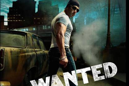 Wanted salman khan poster POSTER LARGE Print on 36x24 INCHES Fine Art Print