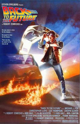 Wall Poster back to the future robert zemeckis michael j fox POSTER LARGE Print on 36x24 INCHES Fine Art Print