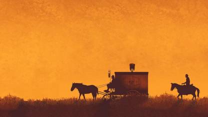 christoph-waltz-dentist-django-django-unchained-dr-king-schultz-horses-jamie-foxx-spaghetti-western-western-wild-west POSTER LARGE Print on 36x24 INCHES Fine Art Print