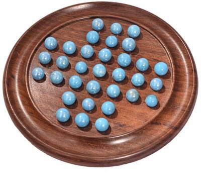 All About Wood Sheesham Hand Crafted Wooden Board Marbel Game for Kids Strategy & War Board Game
