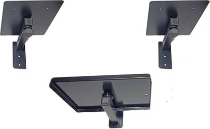 MASHKI WALL MOUNTED 2.1 HOME THEATER STAND {2 SPEAKER AND 1 WOOFER STAND} Steel Wall Shelf