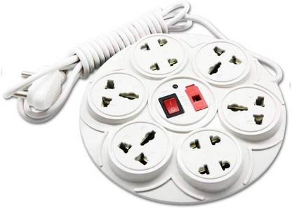 BHATNAGAR 6 Amp Universal Multi Plug Point 8  Socket Extension Boards