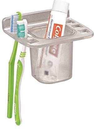 FLIPZON Premium 2 In 1 Tumbler, Unbreakable, Wall Mount Plastic Toothbrush Holder