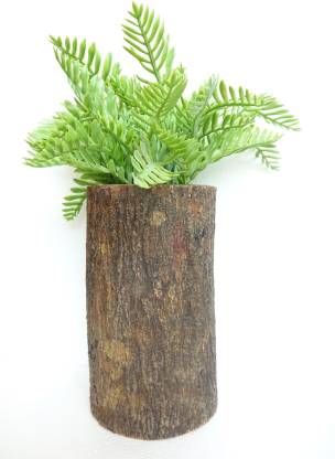 Pebble Concepts Tree Trunk with Artificial Greens Bonsai Wild Artificial Plant  with Pot