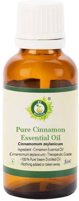 R V Essential Pure Cinnamon Essential Oil 15ml- Cinnamomum zeylanicum (100% Pure and Natural Therapeutic Grade)