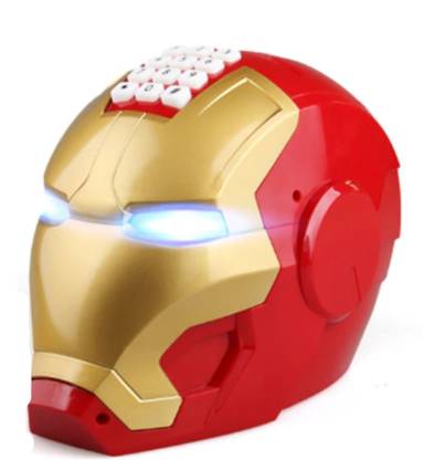 ToyGalaxy SUPERHERO PASSWORD ATM Piggy Bank Automatic Open Door Motor Head ATM Save Money Box and High Quality Toy Coin Bank with music and led eyes. Coin Bank
